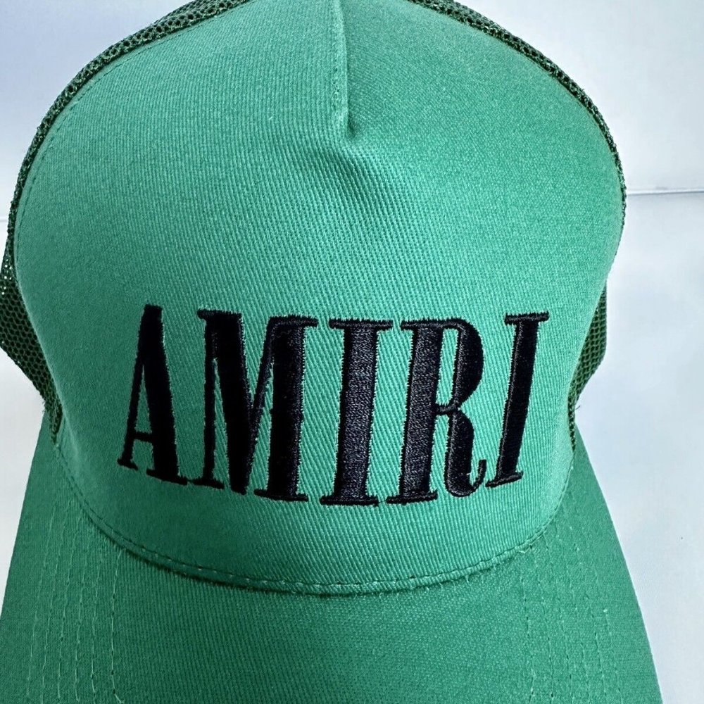 Amiri Core Logo Green Trucker Hat